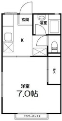 コーポウテナの物件間取画像